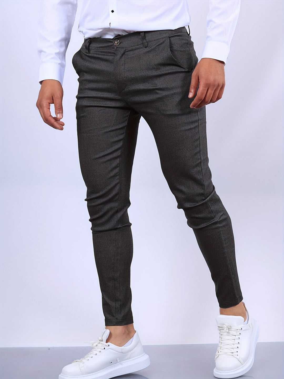 Lorentz | Men's Slim Fit Trousers with Button Closure