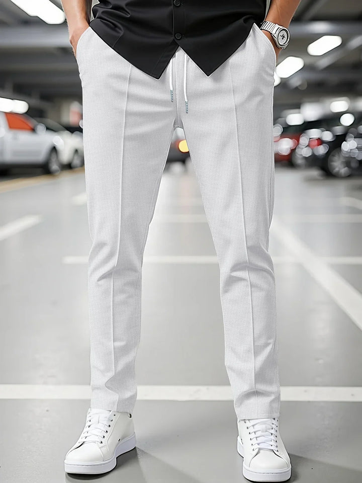 Einar | Men's Trousers with Drawstring Closure and Slim Fit