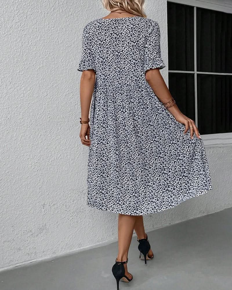 Anne | Elegant Bloom Midi Dress