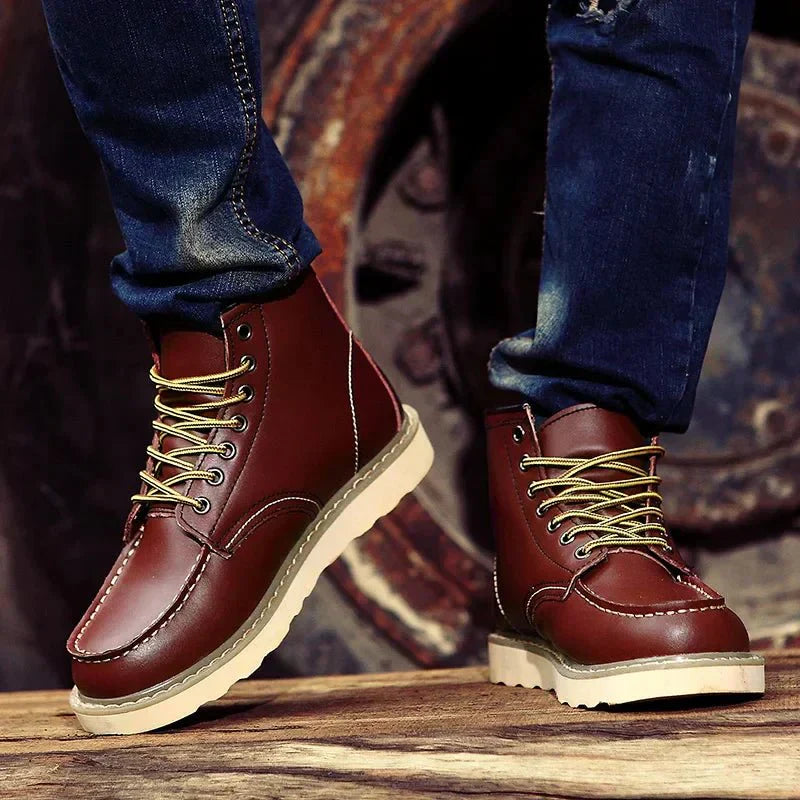Vilhelm | Men's Winter Boots in Faux Leather with Non-Slip Sole