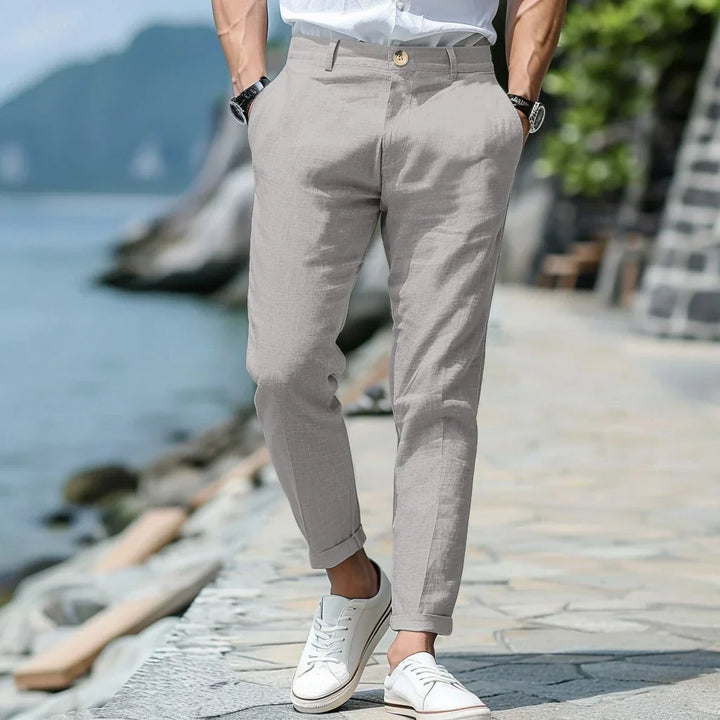 Bastian | Men's Slim-Fit Pants with Belt Loops
