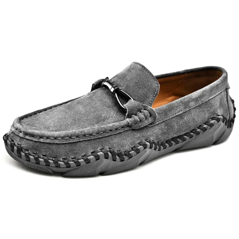 Sander | Men's Winter Loafers with Metal Buckle Detail