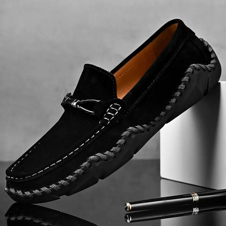 Sander | Men's Winter Loafers with Metal Buckle Detail
