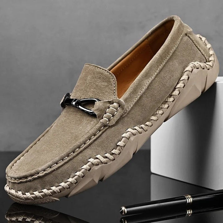 Sander | Men's Winter Loafers with Metal Buckle Detail