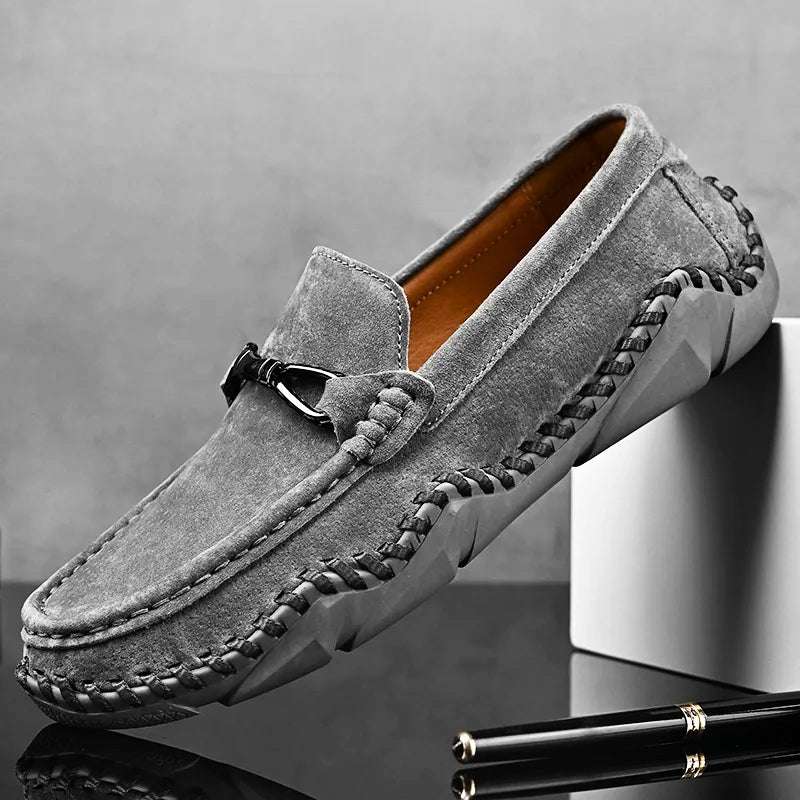 Sander | Men's Winter Loafers with Metal Buckle Detail
