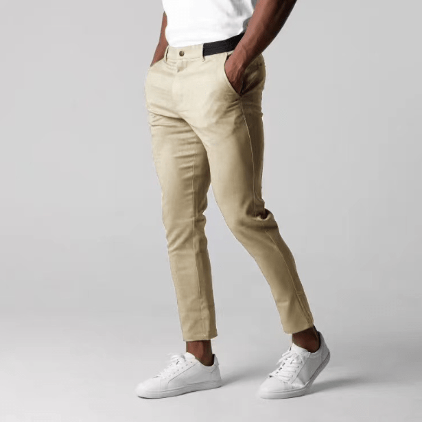 Rasmus | Men's Slim-Fit Trousers with Zipper Pocket