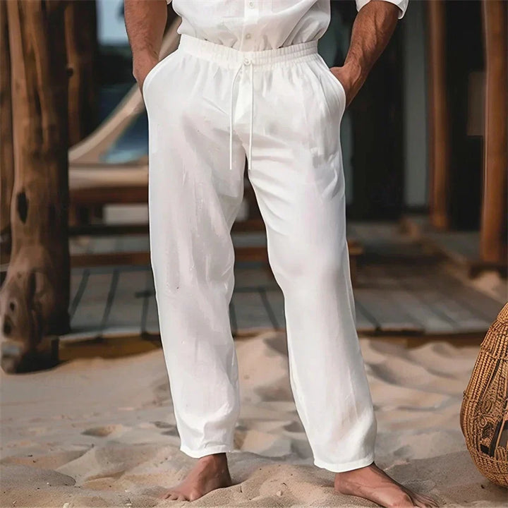 Oskar | Men's Trousers with Drawstring Closure and Loose Fit