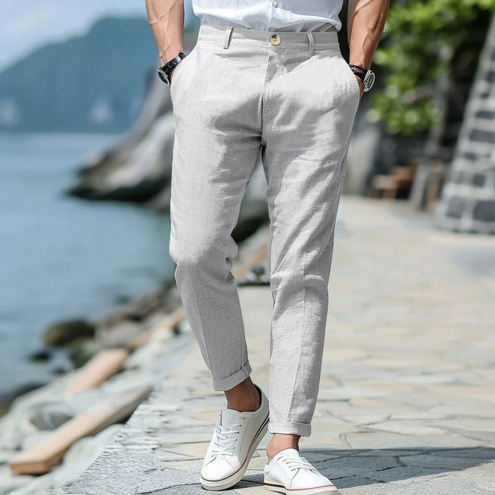 Bastian | Men's Slim-Fit Pants with Belt Loops