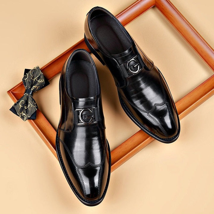 Esben | Men's Patent Leather Slip-On Formal Shoes for Winter
