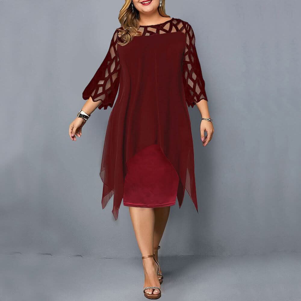 Freya | Plus Size Flowy Midi Dress