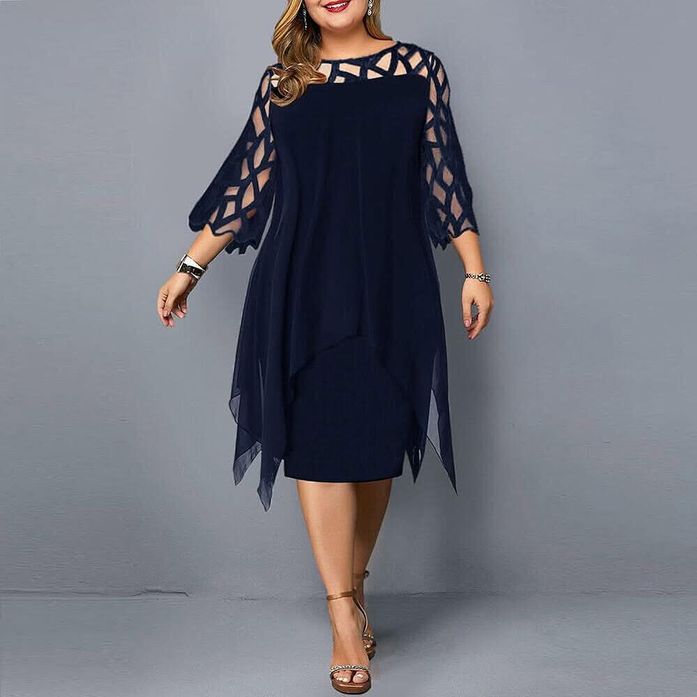 Freya | Plus Size Flowy Midi Dress