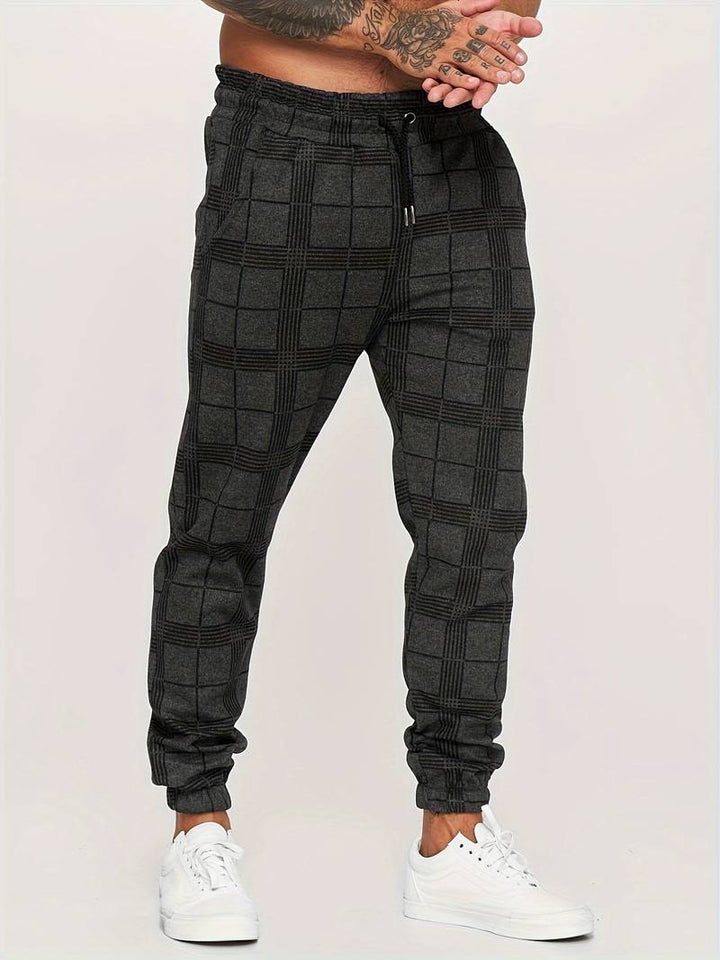 Anker | Men's Lightweight Checkered Jogger Pants for Winter