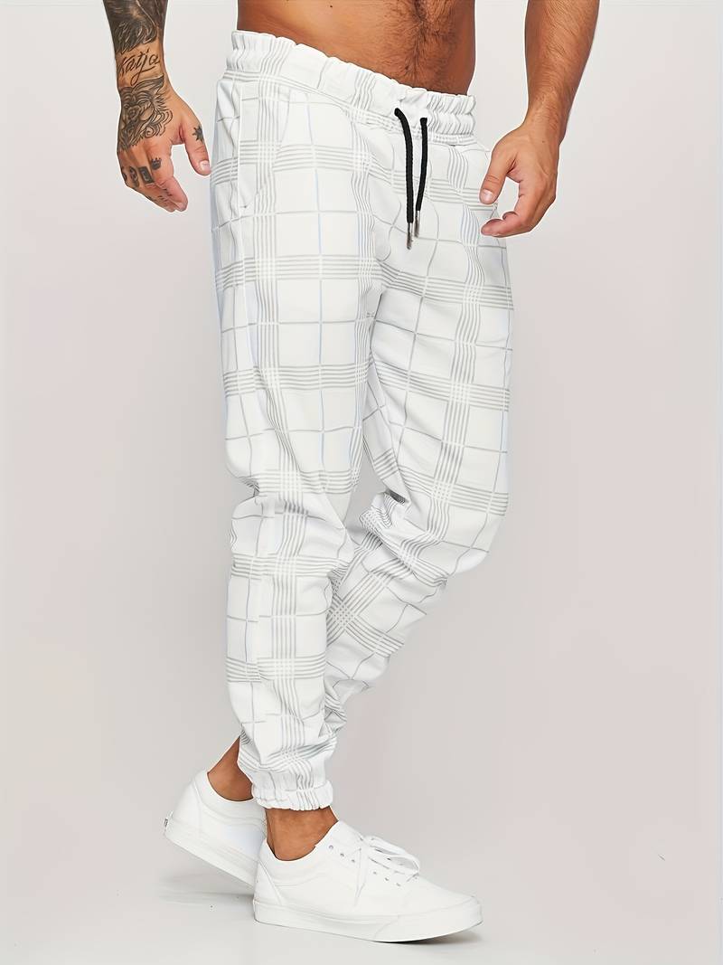 Anker | Men's Lightweight Checkered Jogger Pants for Winter