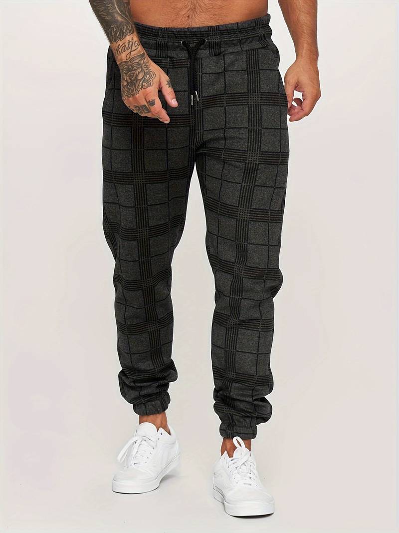 Anker | Men's Lightweight Checkered Jogger Pants for Winter