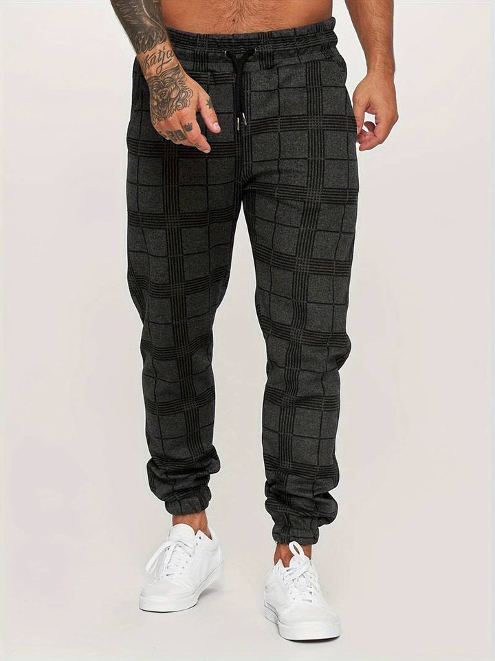 Anker | Men's Lightweight Checkered Jogger Pants for Winter