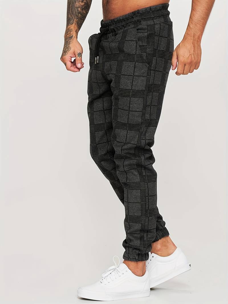 Anker | Men's Lightweight Checkered Jogger Pants for Winter