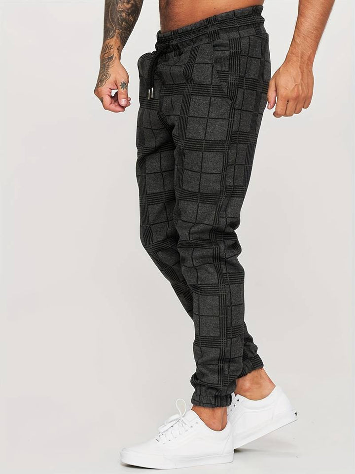 Anker | Men's Lightweight Checkered Jogger Pants for Winter