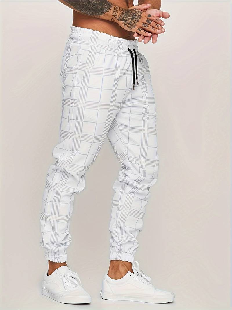 Anker | Men's Lightweight Checkered Jogger Pants for Winter