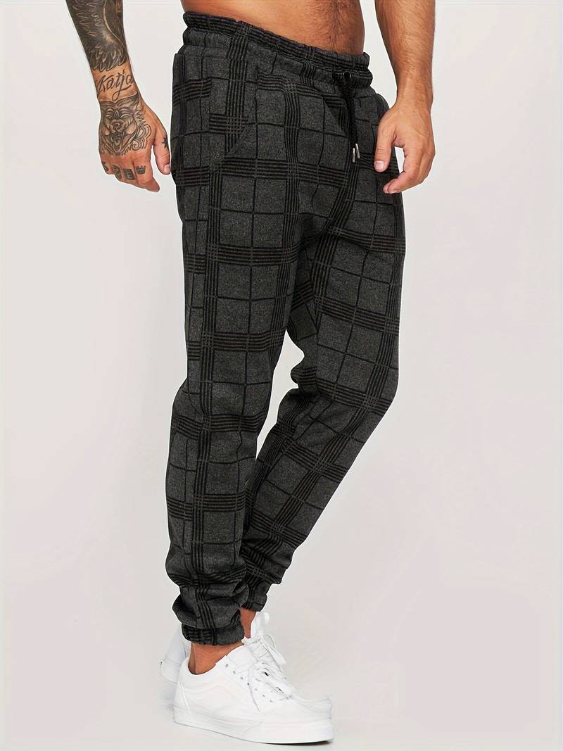 Anker | Men's Lightweight Checkered Jogger Pants for Winter