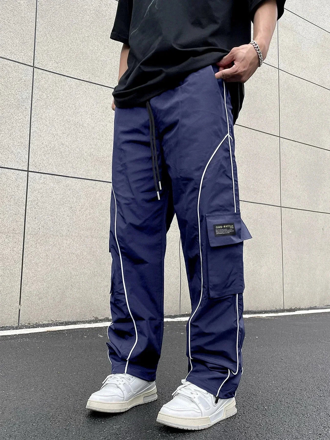 Adrian | Men's Casual Loose-Fit Cargo Pants with Side Stripes