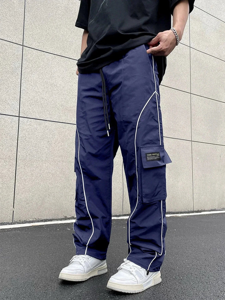 Adrian | Men's Casual Loose-Fit Cargo Pants with Side Stripes