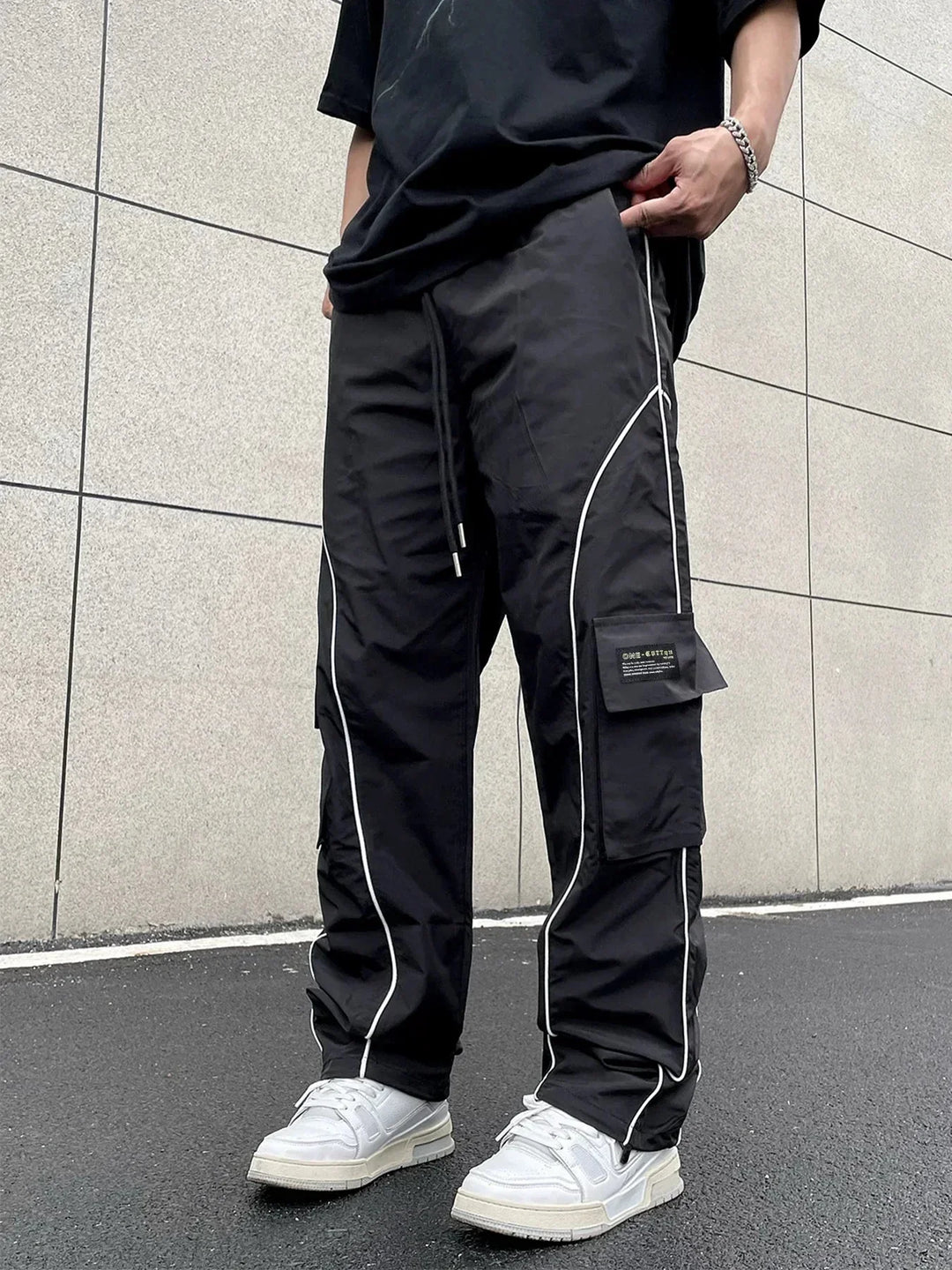 Adrian | Men's Casual Loose-Fit Cargo Pants with Side Stripes