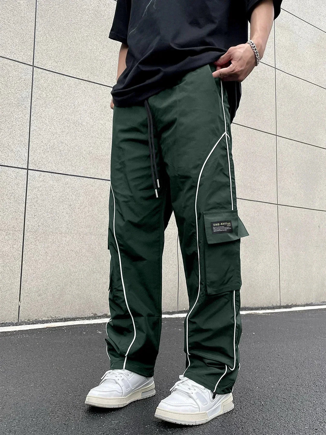 Adrian | Men's Casual Loose-Fit Cargo Pants with Side Stripes